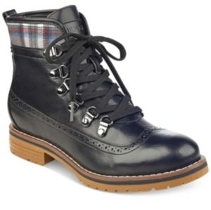 Tommy Hilfiger Black Lace Up Boots